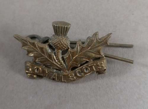 Royal Scots Collar Badge
