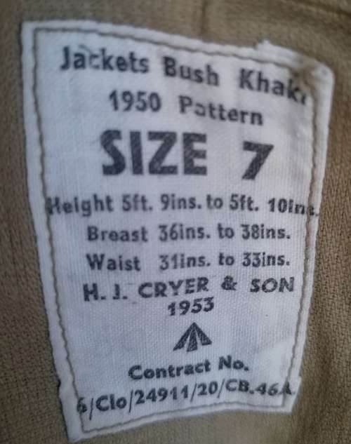 British Army Pattern 50`s Desert Bush Jacket - Aden