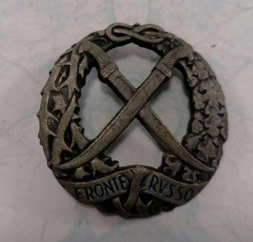 WW2 Italian Russian Front Badge - Fronte Rvsso