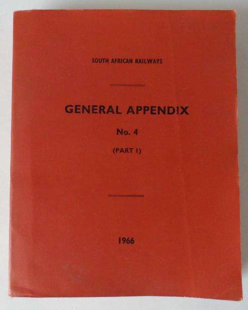South African Railways - General Appendix 1966