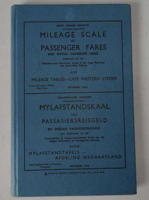 South African Railways Mileage Scale for Passenger Fares