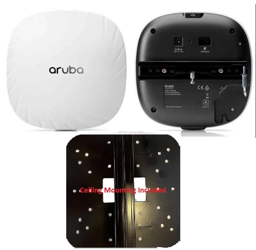 HPE Aruba AP-505 Dual Radio 2x2:2 802.11ax Campus Access Point R2H28A Wifi 6 + Ceiling Mounting