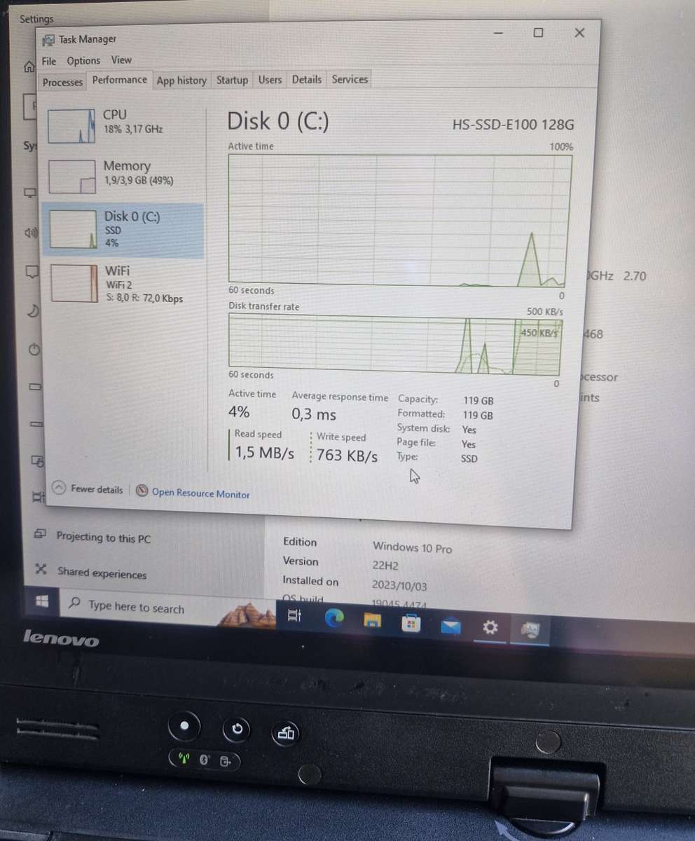 Lenovo Thinkpad X220 Tablet MultiTouch Screen Intel Core i7-2620, 4GB RAM, 128GB SSD