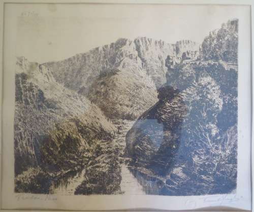 Tradow`s Pass- Tinus de Jongh etching 70/150