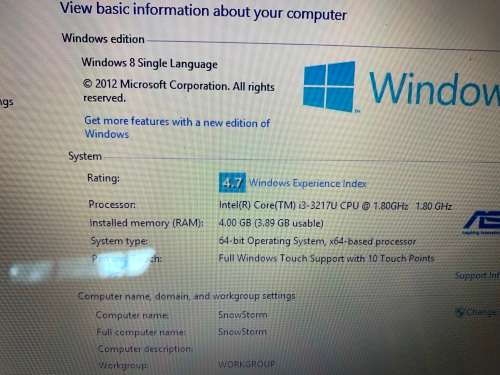Asus S-Series i3 / Touchscreen