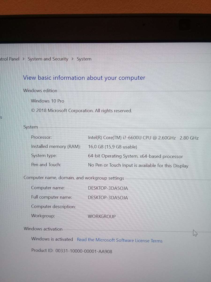 Dell Latitude 7480*WARRANTY 2021*i7 6600u*16GB RAM*256GB M.2 SSD