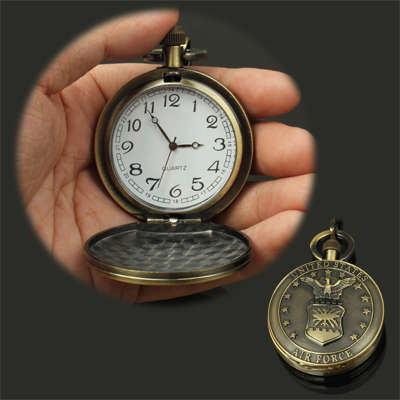 Classical Hawk Style Quartz Movement Pocket Watch with Hook