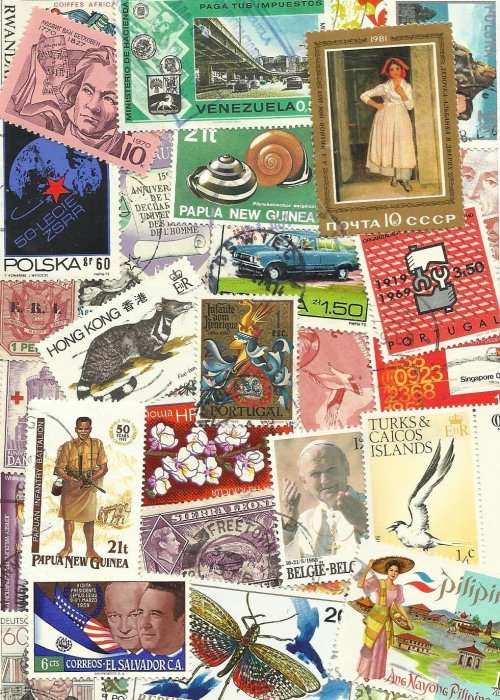 **100 OLD** Stamps From Around The World!!!!