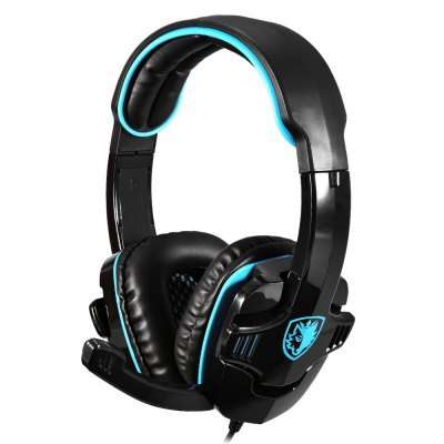 SADES SA - 708 Gaming Headset - BLUE AND BLACK