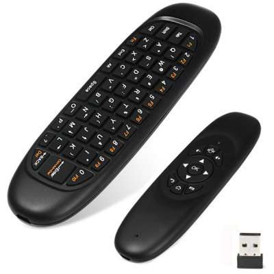 C120 Wireless QWERTY Keyboard + Air Mouse Remote Control (Ideal for your TV Box)