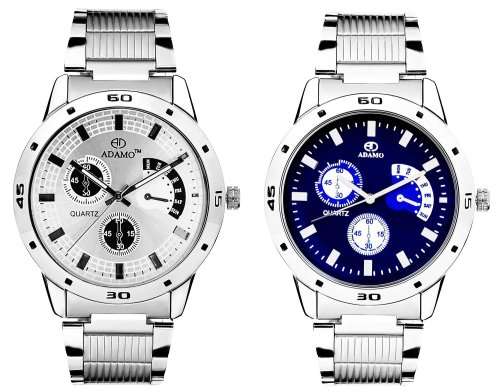 Adamo Designer Multi-Colour Dial Watch Combo for Men