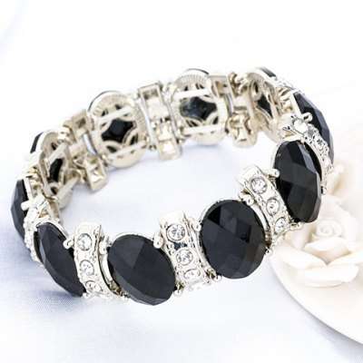 Noble Rhinestone Oval Bracelet