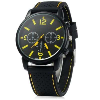 Military Style Men Quartz Watch  -  YELLOW