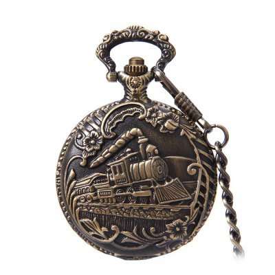 Retro Pocket Quartz Watch  -  CYAN