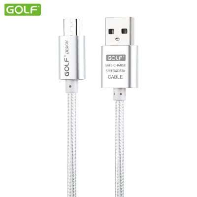 ORIGINAL GOLF 2M  - Fast Charging Micro Transfer Data Cable -  SILVER