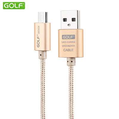 ORIGINAL GOLF 2M  - Fast Charging Micro Transfer Data Cable -  GOLDEN