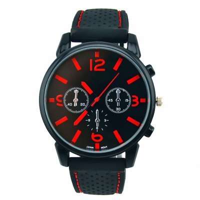 Military Style Men Quartz Watch  -  RED