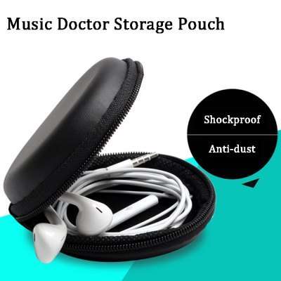 Music Doctor Q300 Earphones Storage Pouch Bag  -  BLACK