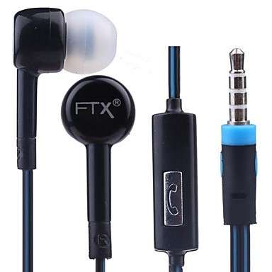 FTX-F601 3.5mm Mike Volume Control In Ear Earphone