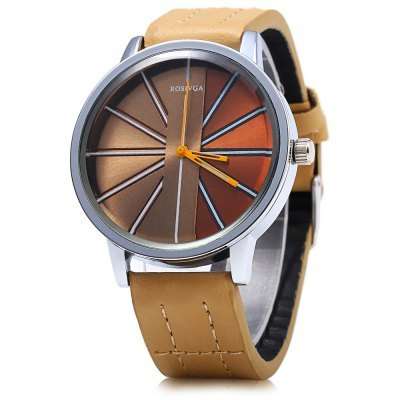 ROSIVGA 257 Quartz Watch with Leather Band -  KHAKI