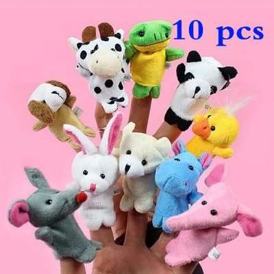 10Pcs Cartoon Animal Finger Puppets for Kids