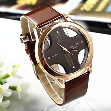 Popular Men¿s Round Cross Dial Leather Band Quartz Wrist Watch