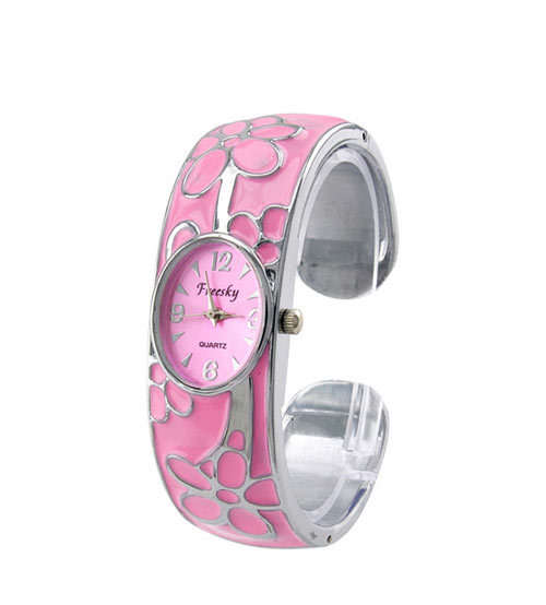 YR WH189 Fashion Gorgeous Built-in Round Dial Women Bracelet Watch - PINK
