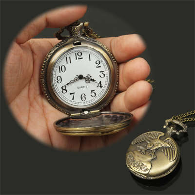 Classical Hawk Style Quartz Pocket Watch