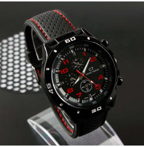 GT Grand Touring Sports Analog Quartz Watch - RED