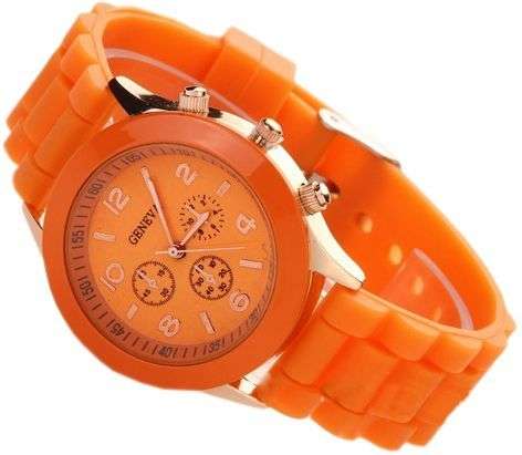 Ladies Quartz Select Fashion - Custom Made Silicone Watch - ORANGE