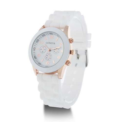 Ladies Quartz Select Fashion - Custom Made Silicone Watch - WHITE