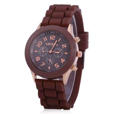Ladies Quartz Select Fashion - Custom Made Silicone Watch - BROWN