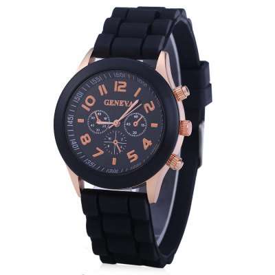 Ladies Quartz Select Fashion - Custom Made Silicone Watch - BLACK