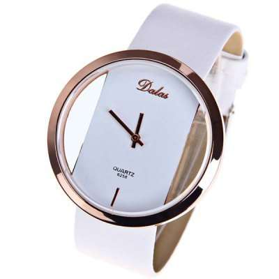 Dalas Quartz Watch with Hollow-out Dial  (White)