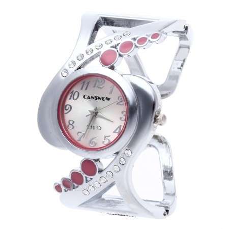 CANSNOW Elegant Lady Fashion Crystal Bangle Quartz Watch