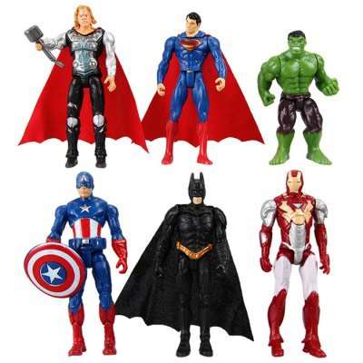 ***WOW***  6Pcs Super Hero PVC Character Figurines