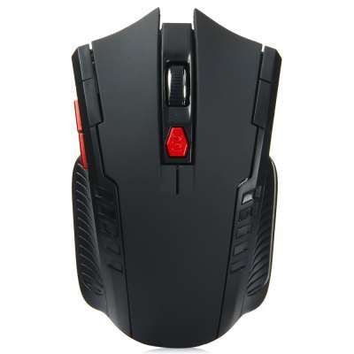 2.4GHz - 6 Buttons 2400DPI Wireless Gaming Optical Mouse   -  BLACK