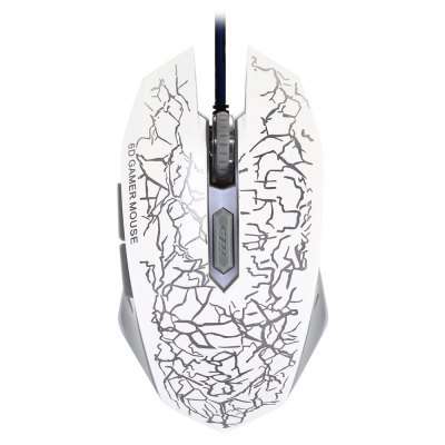 USB Wired 6D Optical Gaming Mouse  -  WHITE