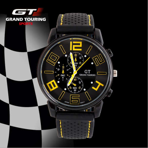 Grand Touring GT F1 Military Sport Quartz Watch - YELLOW