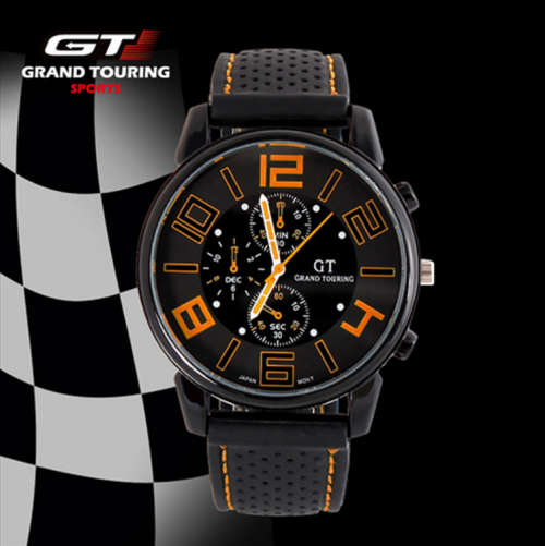 Grand Touring GT F1 Military Sport Quartz Watch - ORANGE