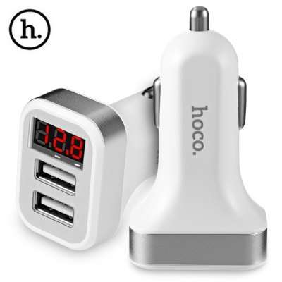HOCO Z3 - Smart Car Charger 3.1A Dual USB with LCD Display