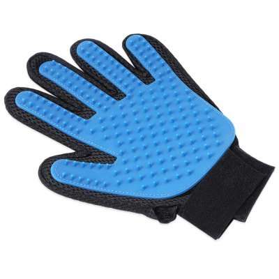 Pet Grooming Glove Brush Deshedding Tool  - BLUE