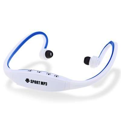 Portable Sports MP3 Player Headphones -  BLUE