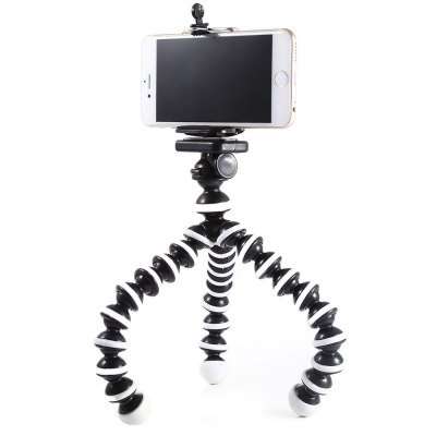 2 in 1 Adjustable Mobile Phone Octopus Style Tripod with Clip