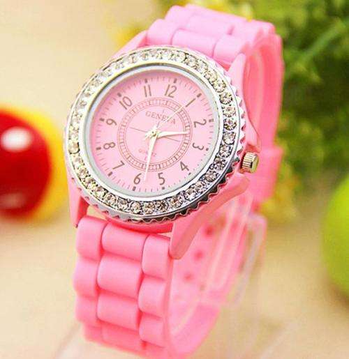 Geneva Silicone Quartz Analog Crystal Watch