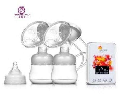 ZIMEITU Double Intelligent Electric BPA Free Breast Pump  -  US PLUG  WHITE