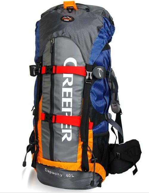 60L Camping Hiking Backpack Trekking Travel Nylon Bag For Mountaineering