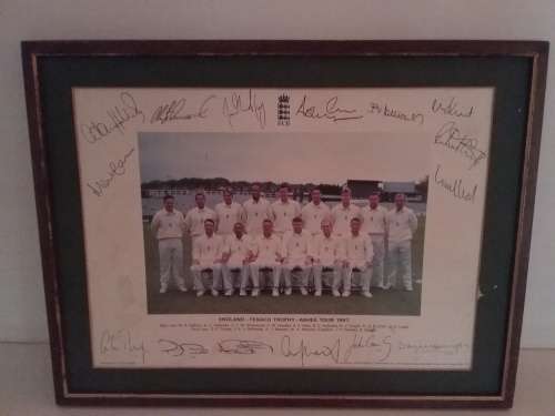 England Ashes Tour 1997 Signed Photograph - no glass