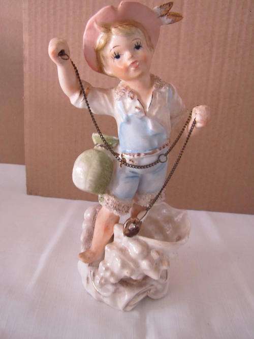 Porcelain Fishing Boy