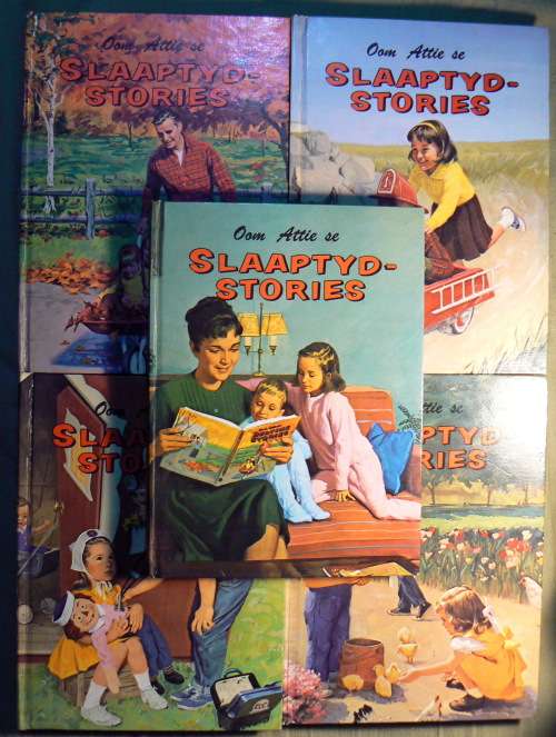 OOM ATTIE SE SLAAPTYD STORIES. Vol 1-5. Geillustreede uitgawe - n' Skaars vol stel